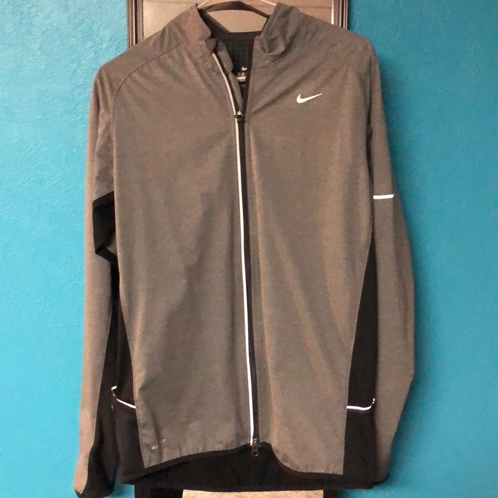 Nike dri-fit grey zip up